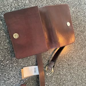 Leather, leopard purse belt